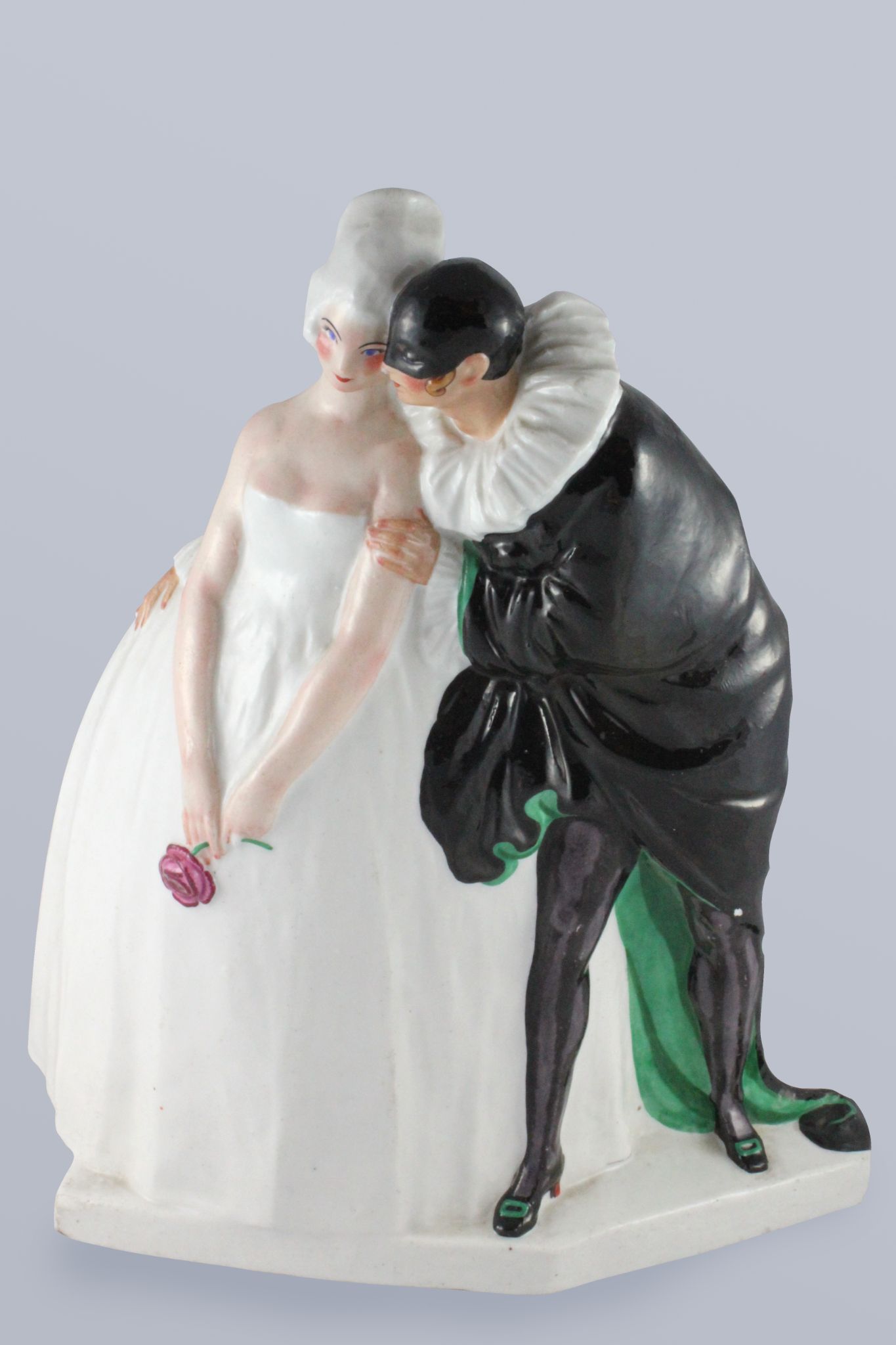 £375.00 ::  Pierrot and Courtesan Figurine